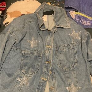 Denim Star Embellished Jacket